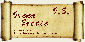 Irena Sretić vizit kartica